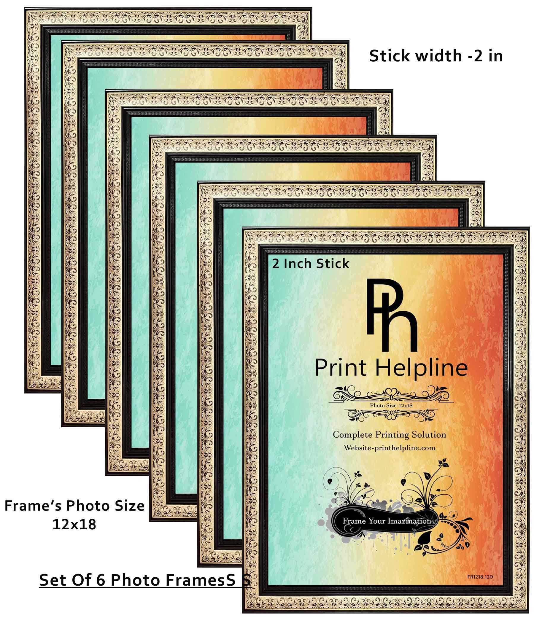 Wood Wall Photo Frame  (Silver, 6 Photo(s), 12X18 INCH)